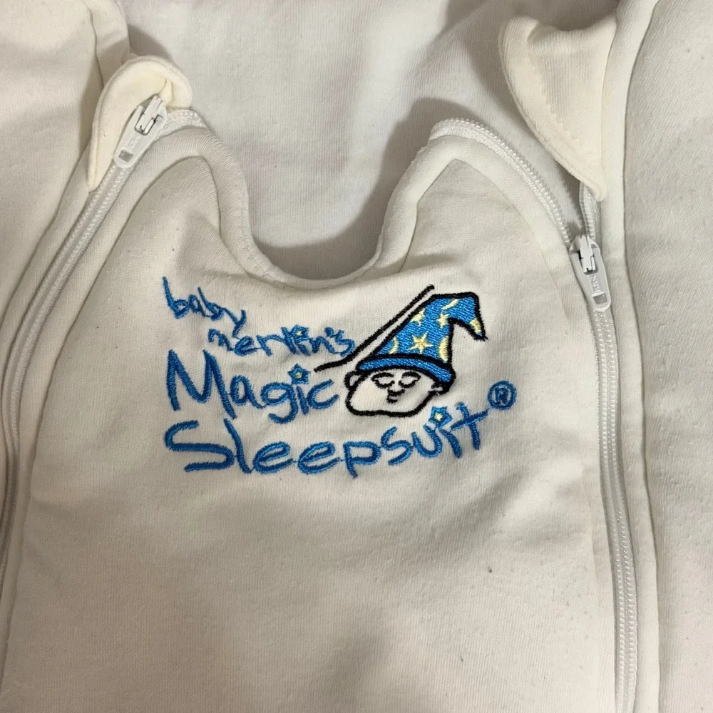 Baby Merlin's Magic Sleepsuit Cream Cotton Transition Swaddle Small 3-6 Months